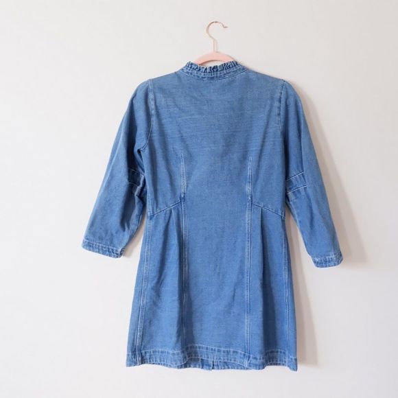 SOLD- SEA NEW YORK MARBLE DENIM DRESS - Picture 4 of 8